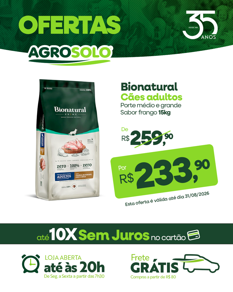 BIONATURAL CÃES MEDIO GRANDE