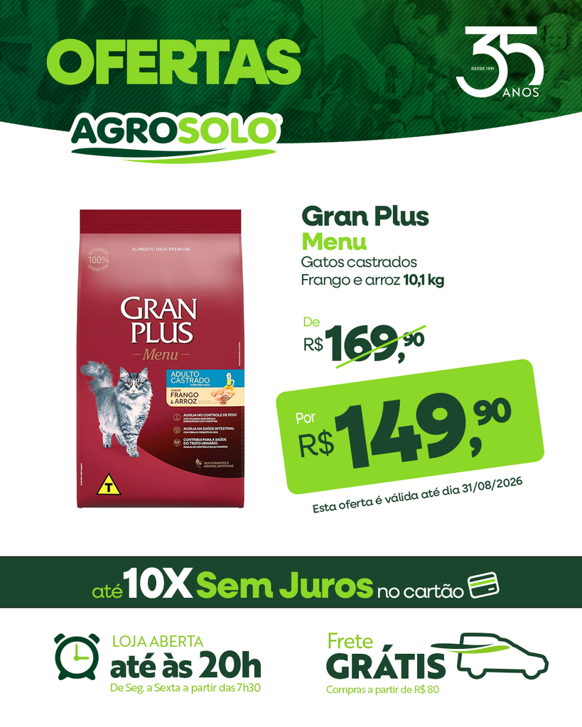 GRAN PLUS GATOS frango