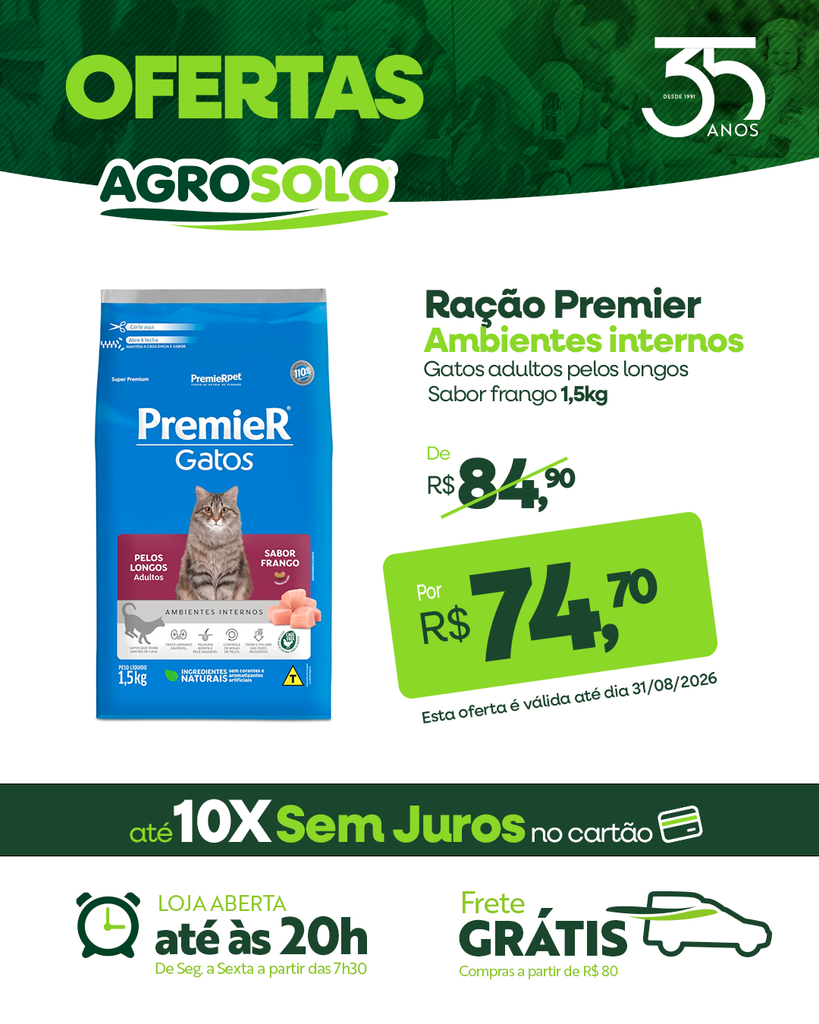 PREMIER GATOS PELO LONGO